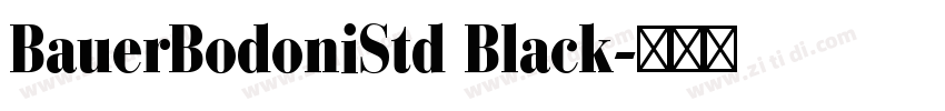 BauerBodoniStd Black字体转换